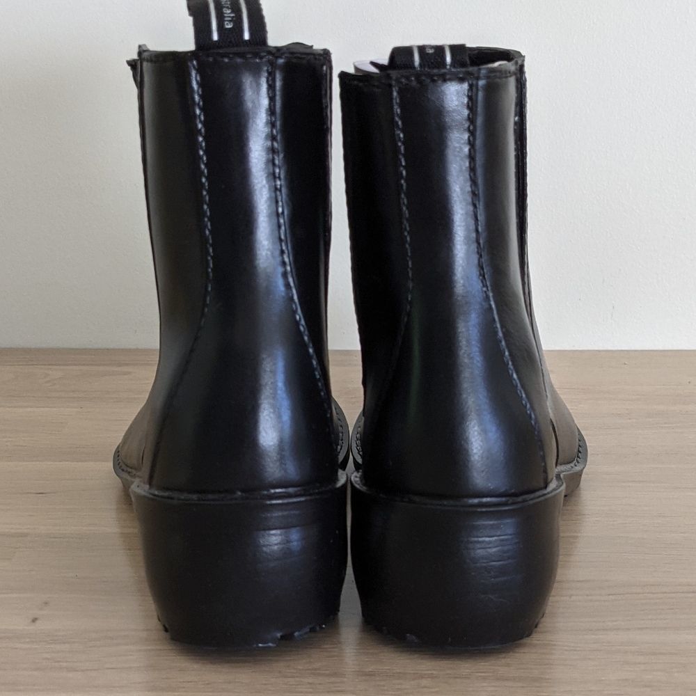 Emu Australia Ellin Ankle Rain Boots 9 Black Waterproof - Picture 4 of 10